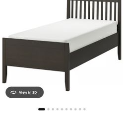 BRAND NEW! Twin Solid Wood Platform Bed Frame + Slats + Med/Firm Mattress 
