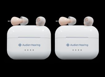 Audien Atom PRO 2 HEARING DEVICE, NEW OUT OF BOX, NEVER USED, SEALED WITH ALL COMPONENTS, RETAIL $299