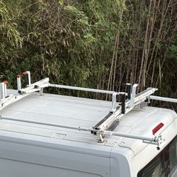 EZ-Glide Brand Double Dual Roof Ladder Rack work, cargo van