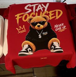 Playera Personalizada / Custom T-Shirt — Osito STAY FOCUSED 🐻