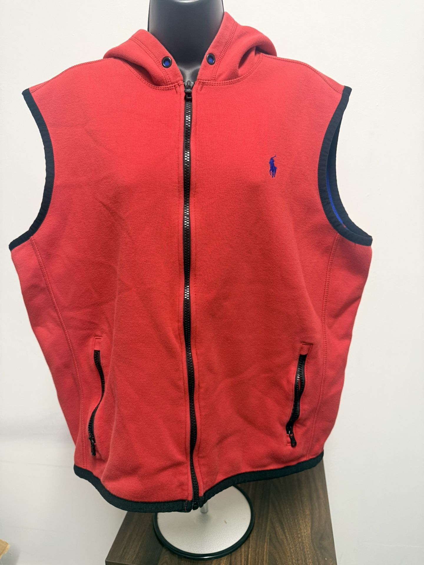 Polo RalphLauren red zip-up vest
