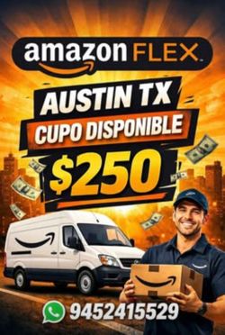 2 cupos para Amazon Flex en Austin TX $200