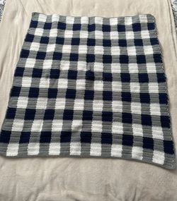 Baby Blanket - Navy / Gray