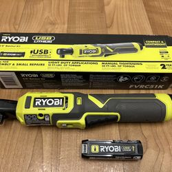 RYOBI USB Lithium 3/8 in. Ratchet Kit with 2.0 Ah Battery