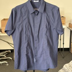 Women's Casual Blue Shirt, Size L