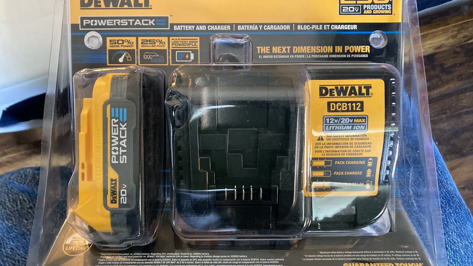 DeWALT PowerStack battery and charger