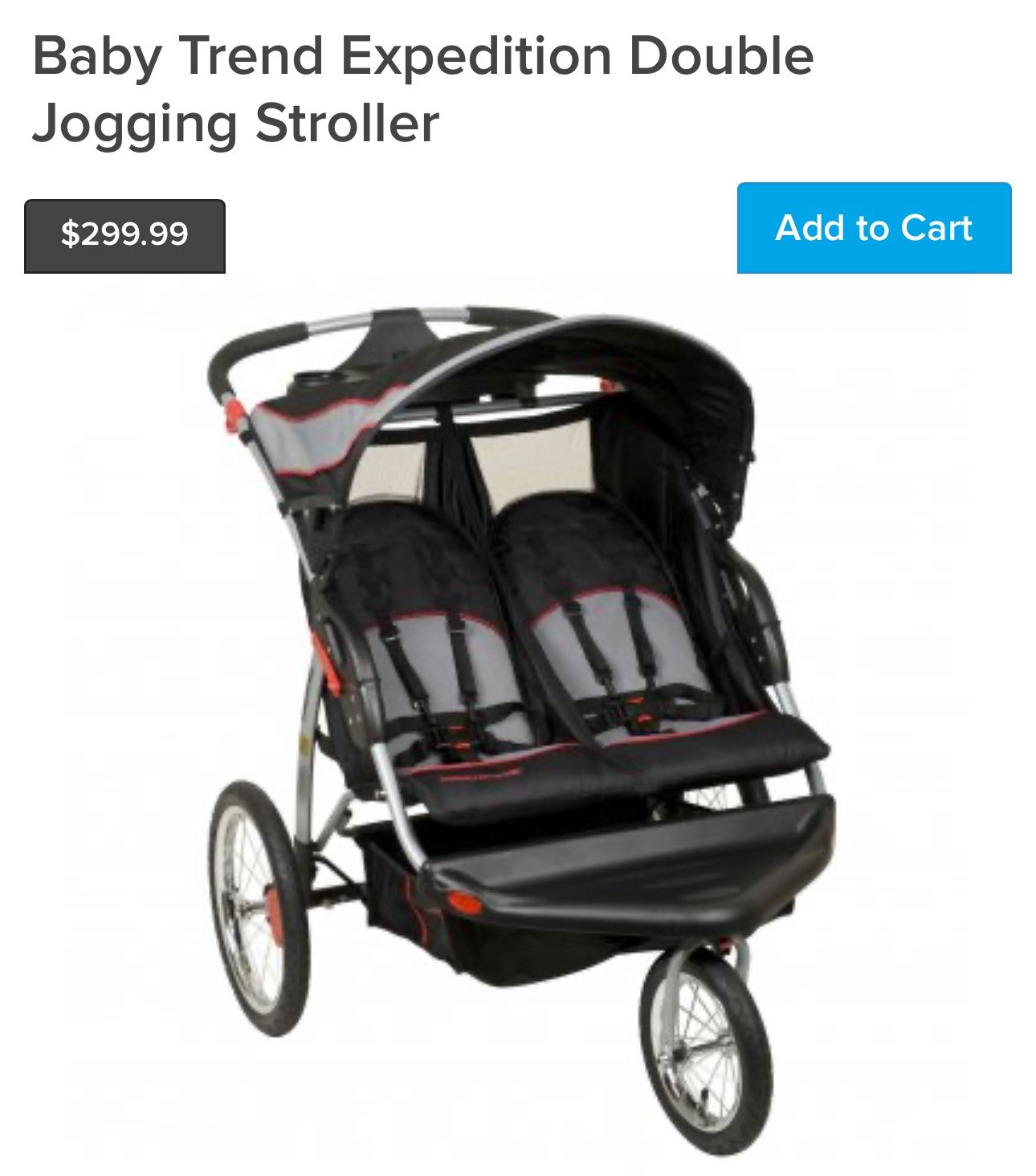 Baby Trend Expedition Double Jogging Stroller 