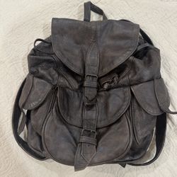 Brown Leather Backpack