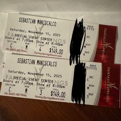 Sebastian Maniscalco - 2 Tickets