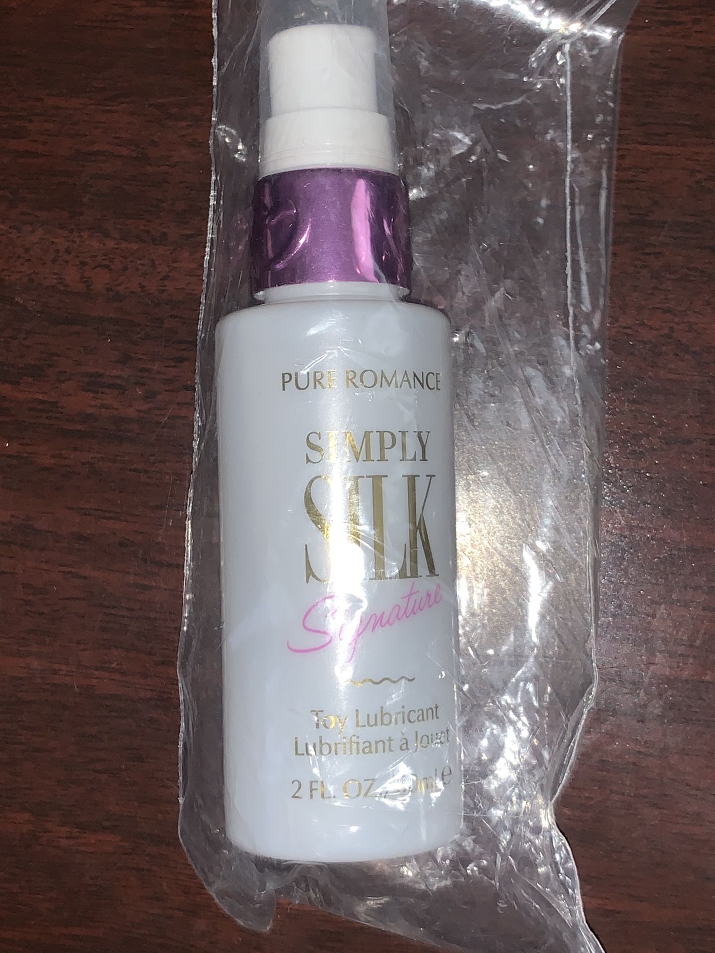 Pure Romance simply silk toy lubricant
