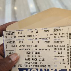 Rod Stewart tickets for tonight's show
