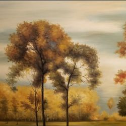 40"X 60" UTTERMOST OIL PAINTING TREE WALL ART