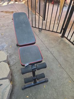 Exercise bench.