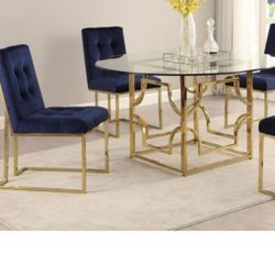 Round glass top | Chrome or Gold base