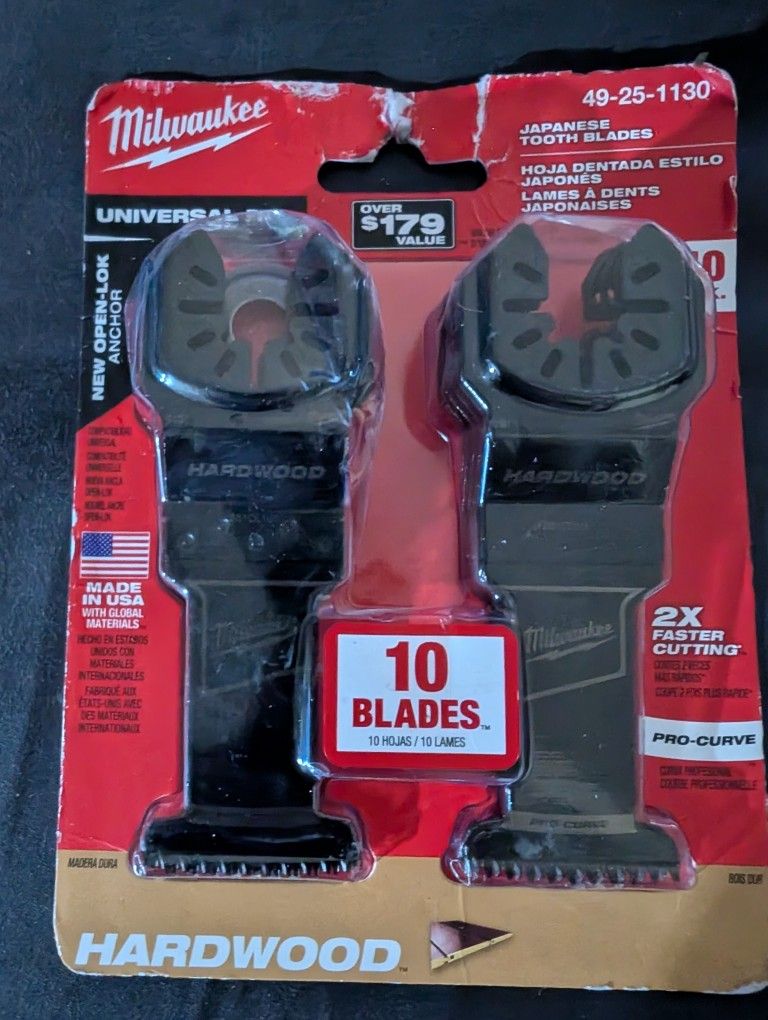 Milwaukee 10pk Vibration Tool Blades