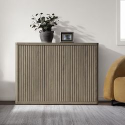 Buffet Cabinet with Storage Accent Sideboard with 3 Doors Modern 46.6" Wide Credenza Fluted Buffet Table Media Console Cabinet Entryway Cabinets for L