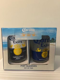 Corona Extra Pint Glasses Set of Two