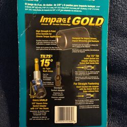 Makita B-34833 Impact GOLD 9Pc. 3/8" Dr.  6-point Impact Socket Set,  includes 1/4 Socket Adaptera