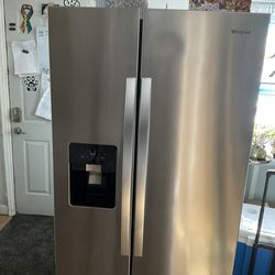 Worpool  stainless frigerator  35 w 33 d 69 h