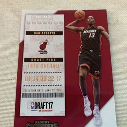 Bam Adebayo Rookie Card Panini Contenders 14