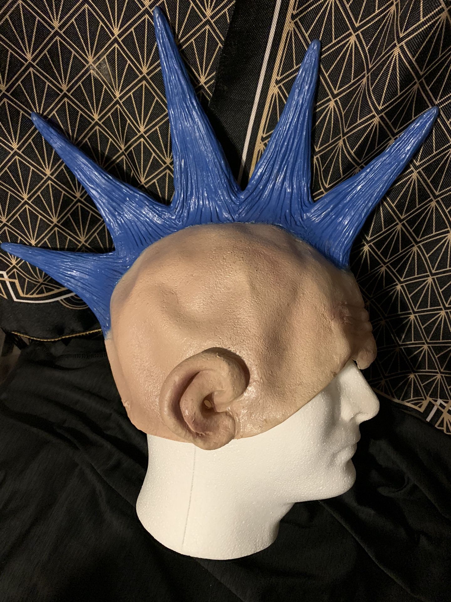 Adult Blue Hawk Cobra Kai style 80s Punk Mohawk Latex Wig Halloween Costume Accessory for Sale in Pawtucket RI OfferUp