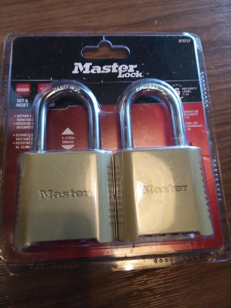 🔒 12 Brand-New Master Locks – Combo Style – Heavy Duty