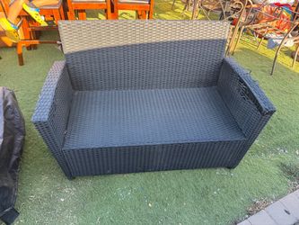 Outdoor Wicker Loveseat Sofa