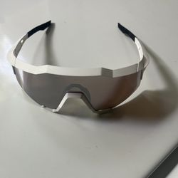 100% SPEEDCRAFT Sport Performance Cycling Sunglasses (Matte White - HiPER Silver Mirror Lens) Cycling Sunglasses 