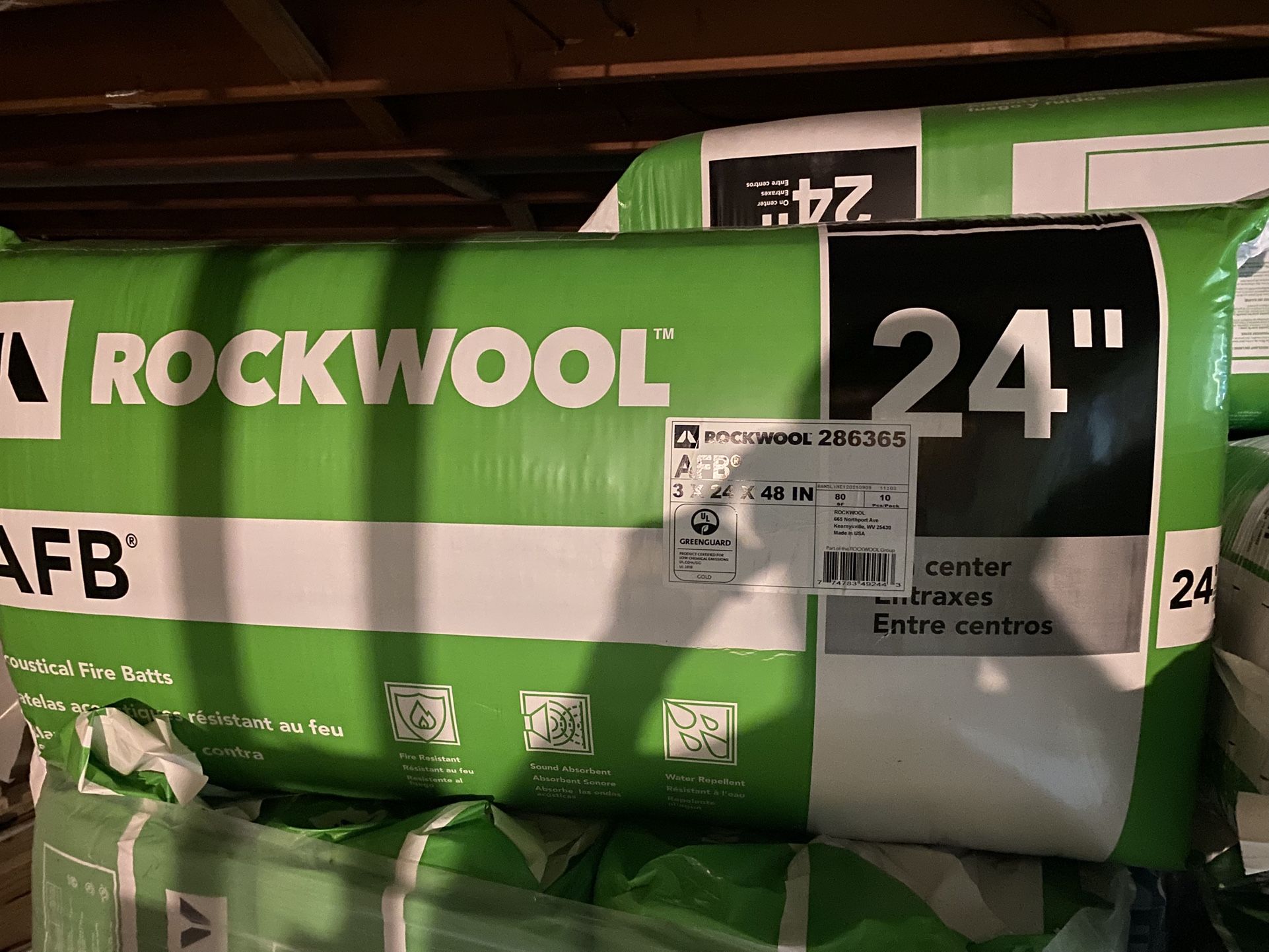 2" X 24" X 48" ROCKWOOL MINERAL WOOL ACOUSTICAL FIRE BATT (96)