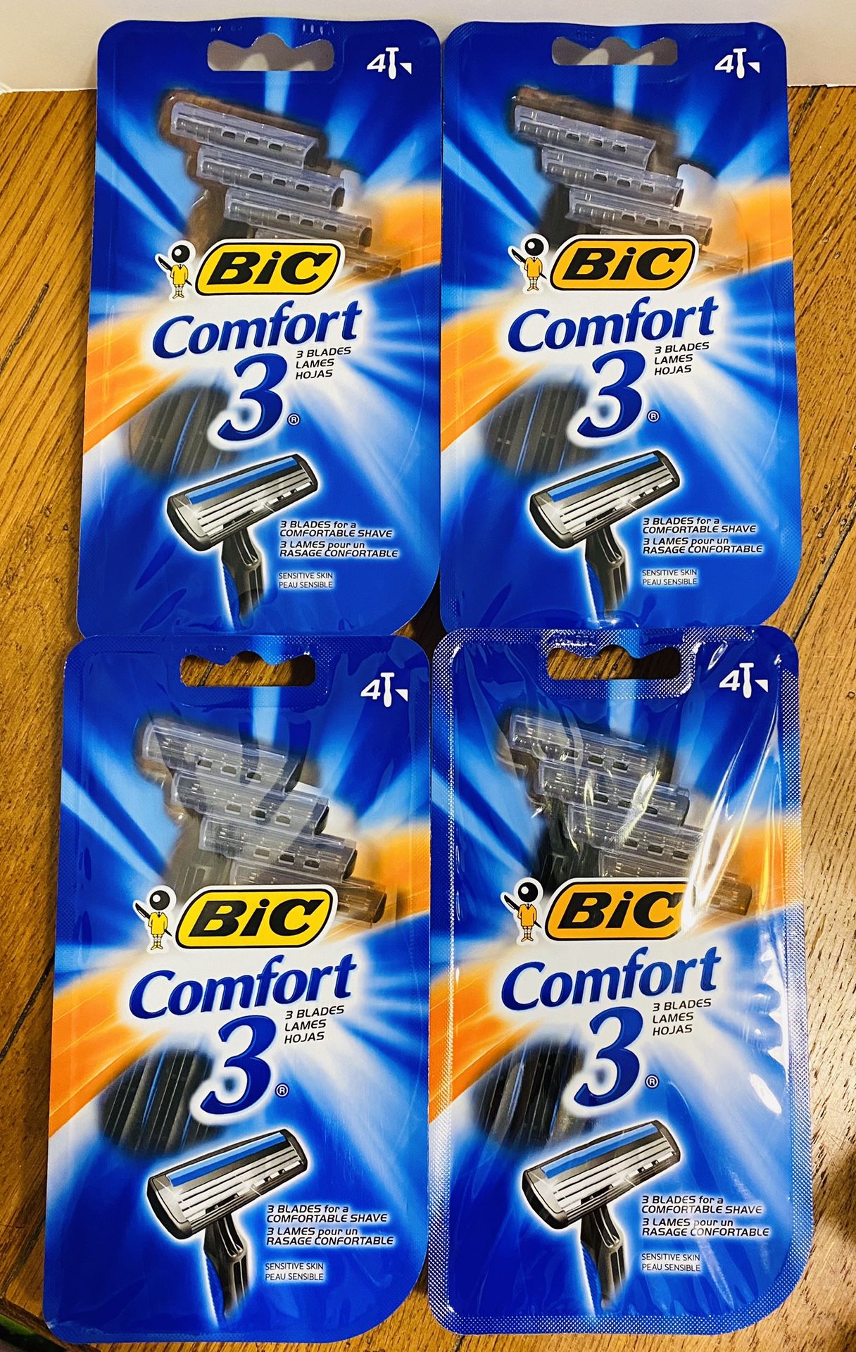 Men’s Bic Comfort 3 Sensitive Skin Razors (Set of 4 Packs)