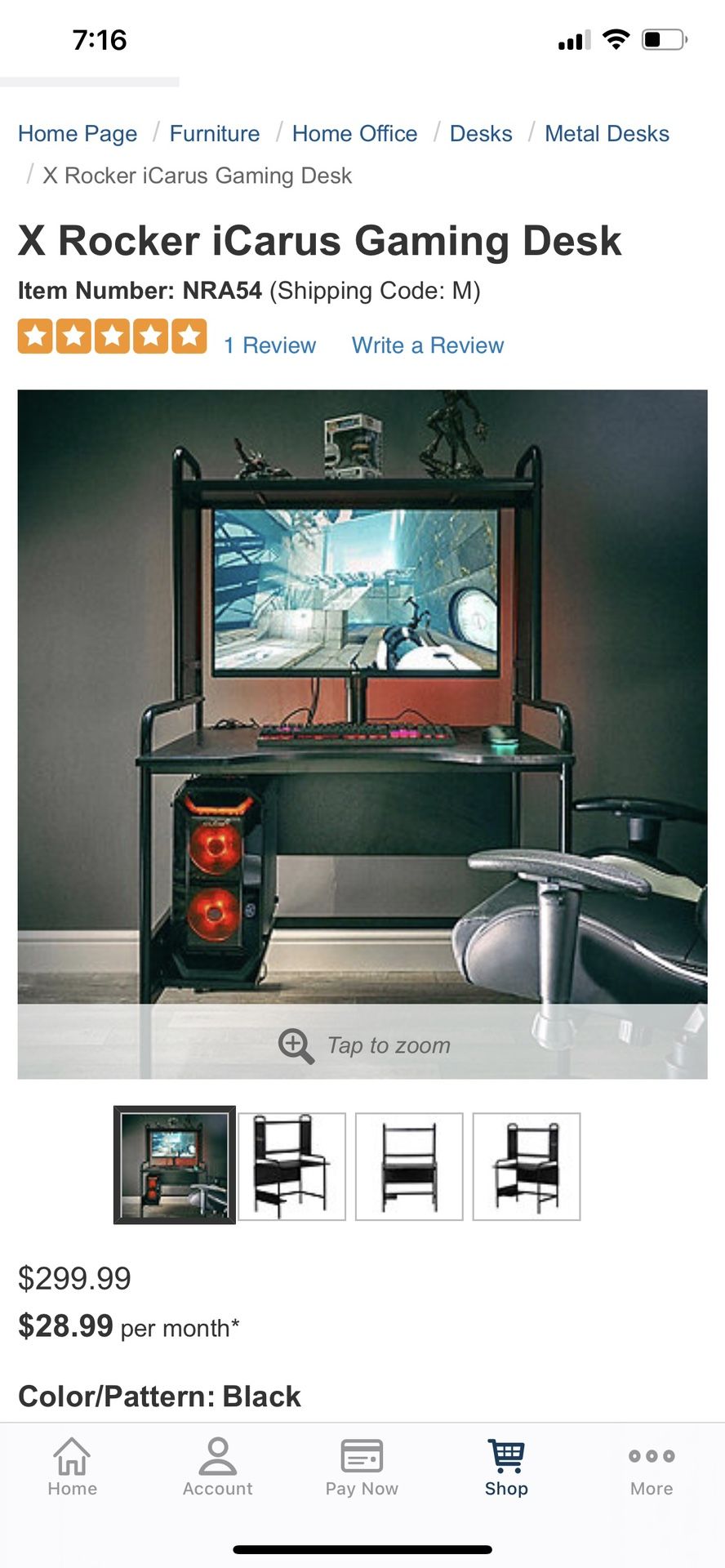 Gamer Desk And Chair From Xrocker