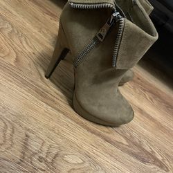 Faux Suede Ankle Boots