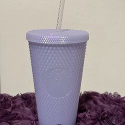 Starbucks 2021 Studded Winter Holiday Icy Lilac Bling 16 oz Cold Cup