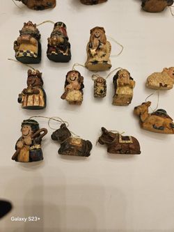 Vintage Country Peddlers and Company of America Nativity O Holy Night Ornaments