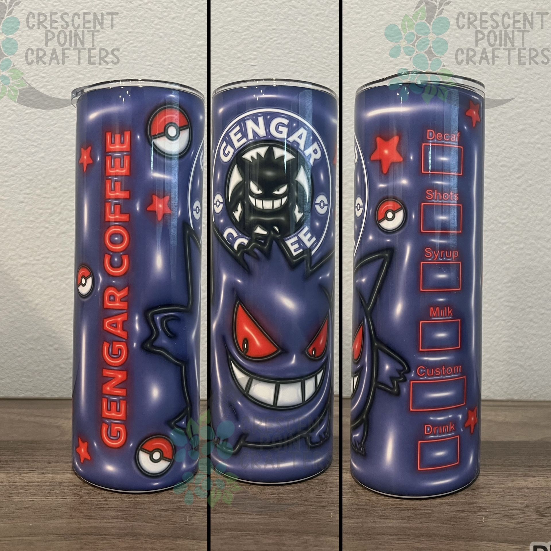 Gengar Pokémon Coffee Cup 20oz Stainless Steel Tumbler