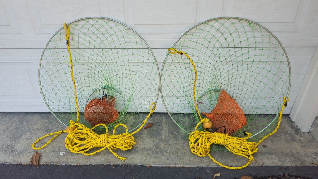 2 COMPLETE Matching Crab Pots