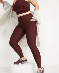 Old Navy High-Waisted PowerSoft 7/8 Side-Pocket Leggings XXL TALL Raisin Arizona