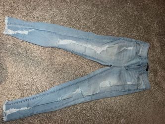 Light Wash Distressed Skinny Jeans