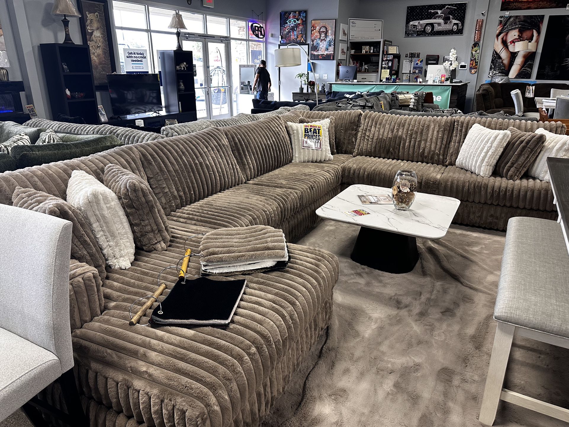 Oversized Customizable Sectional! $3099 📲🚨✨ Easy Financing, No Credit Needed!