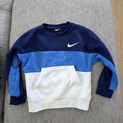 Nikes sweater Boy's size 5, Blue white, cotton polyester
