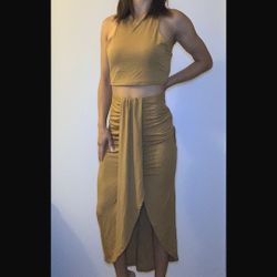Mustard Yellow Skirt Set