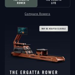 Ergatta Rower, Excellent Condition 