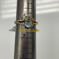 10k light blue stone ring 149450-1