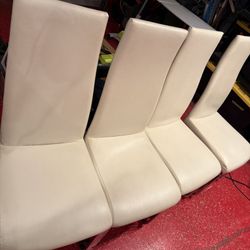 Leather Dining Chair Set 