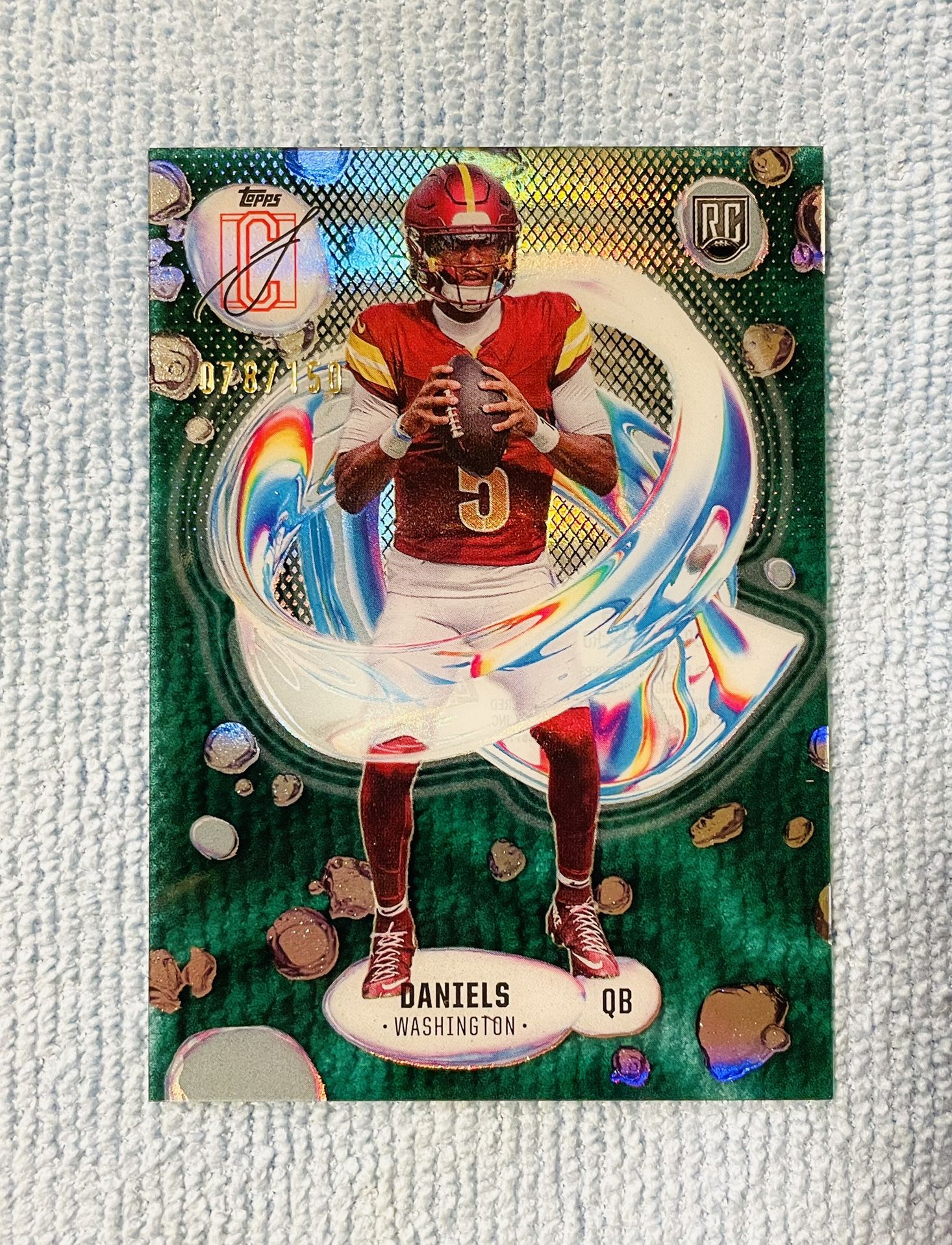 Jayden Daniels Washington Commanders 2024 Topps Signature Class Rookie Fluidity Green /150! Case Hit!