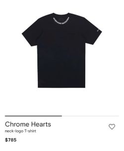Chrome Hearts Neck Logo Black shirt - Brand New - Mens size XL