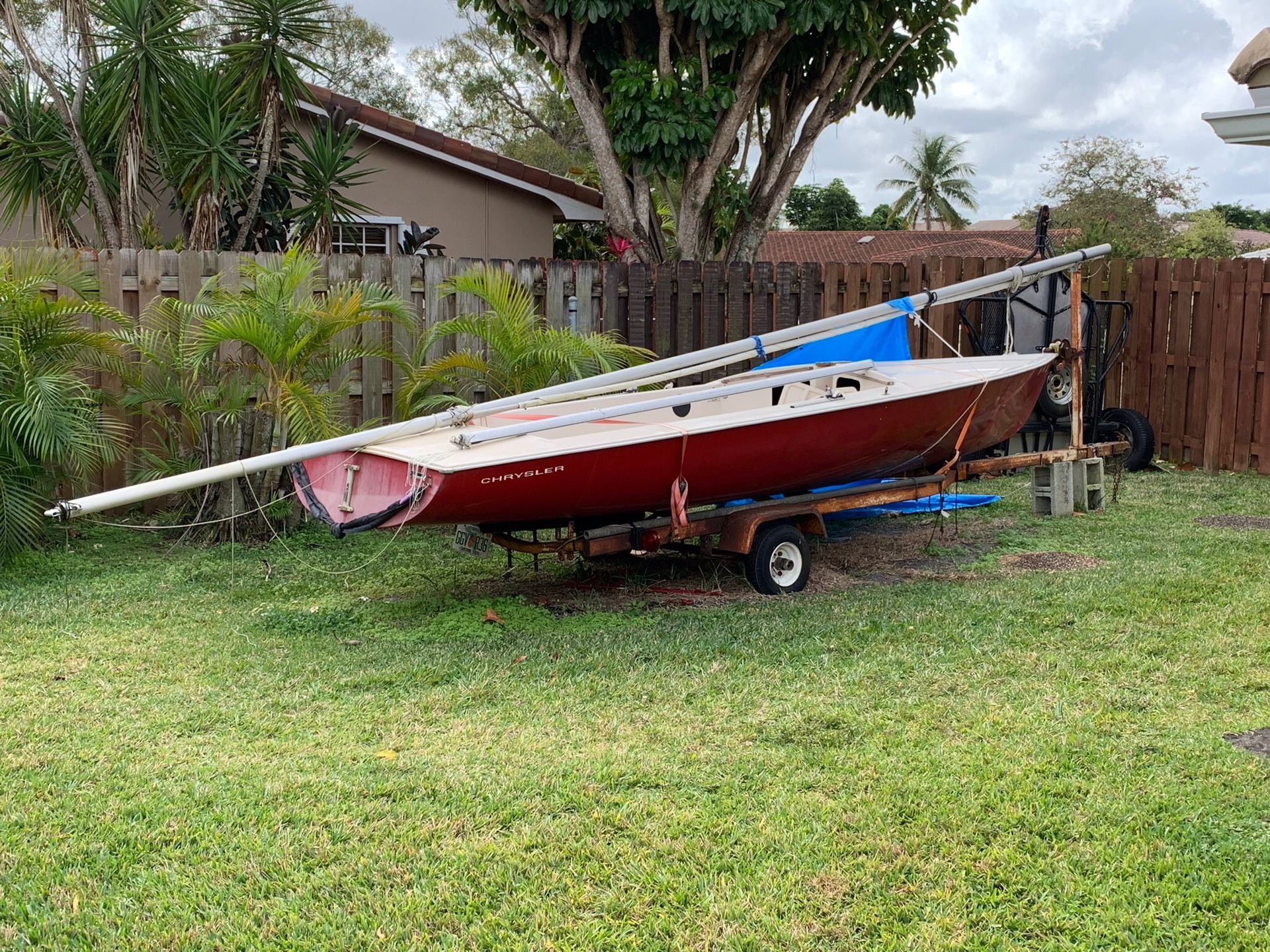 18’ Chrysler Buccaneer sailboat.