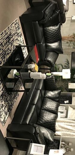 Betrillo Black Living Room Set (SOFA and Loveseat