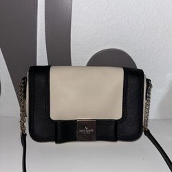 *KATE SPADE* Leather 2 Tone Front Bow Flap Crossbody Bag Purse.