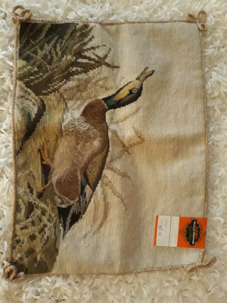 Sportsmans Needlepoint Pillow Cover